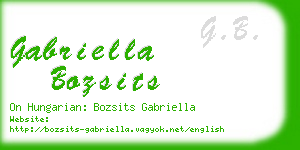 gabriella bozsits business card